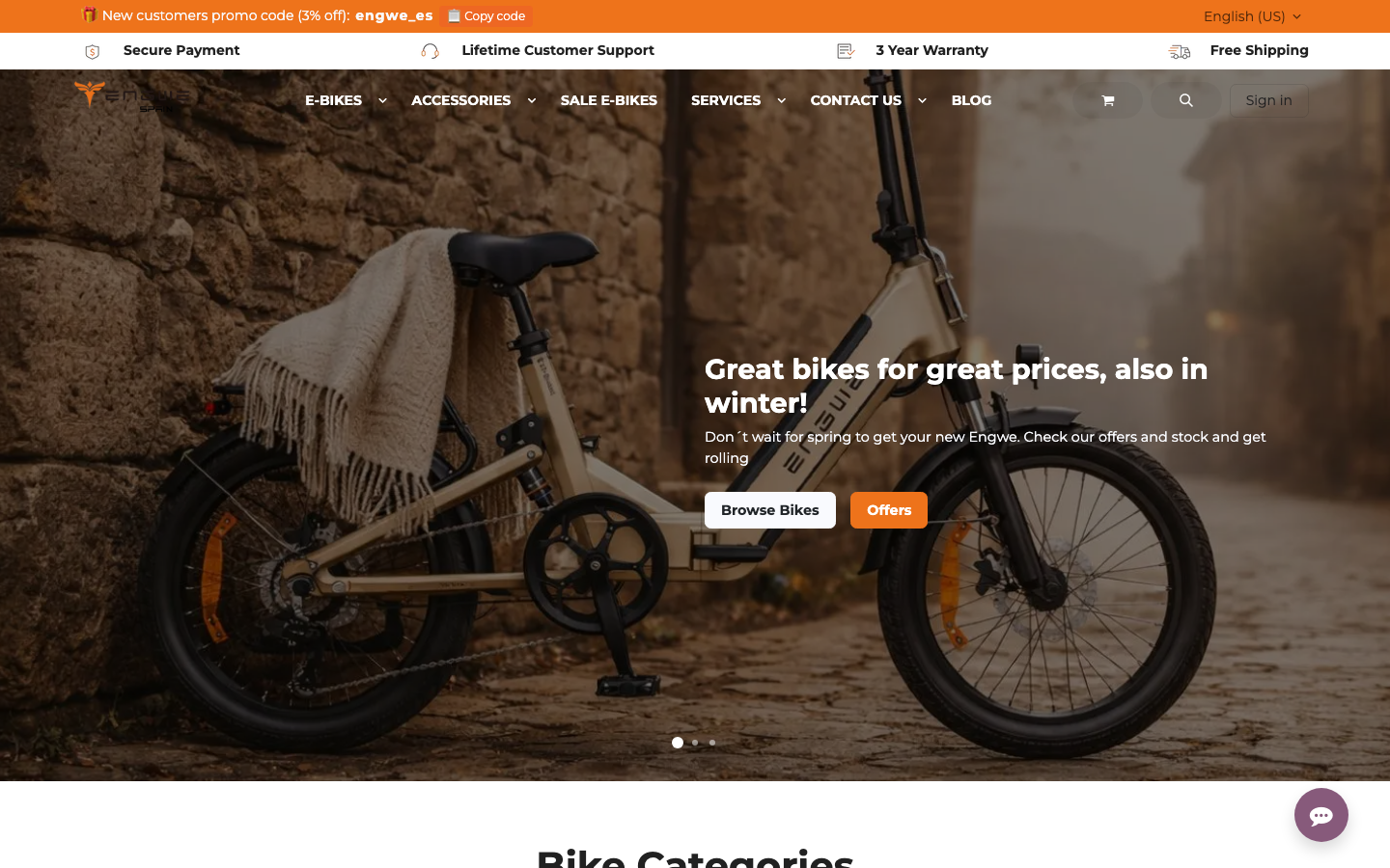 Odoo 18 e-commerce website with product catalog and category navigation